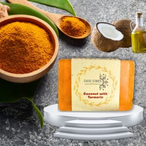 "Golden Coconut & Turmeric Healing Soap 🌴✨**